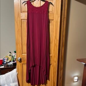 Lane Bryant Elegant Burgundy Jersey Sleeveless Dress